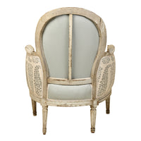 French Louis XVI Painted Bergere