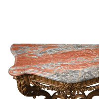 Late 18th Century French Giltwood Console with Marble Top