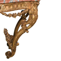 Late 18th Century French Giltwood Console with Marble Top