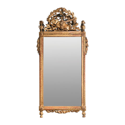 Late 18th Century French Large Gilt Mirror