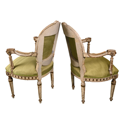 Pair of 18th Century Italian Painted Chairs