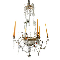 Italian Tole and Glass Chandelier