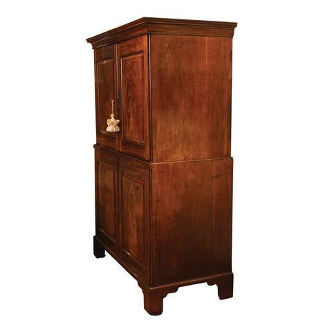 English George III Mahogany Linen Press