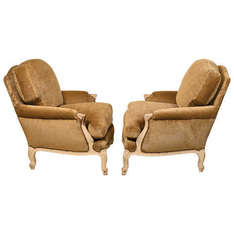 Pair of Vintage Louis XV-Style Armchairs