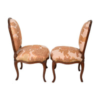 Pair of French 18th Century Carved Walnut Louis XV Side Chairs