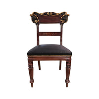 Pair of Mahogany and Gilt 19th Century Baltic Chairs