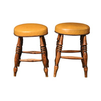 Pair of 19th Century English Elm Stools