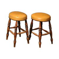 Pair of 19th Century English Elm Stools