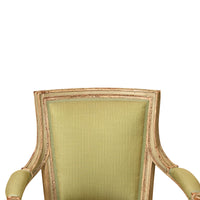 Pair of Pale Green and Cream Painted Directoire Fauteuils