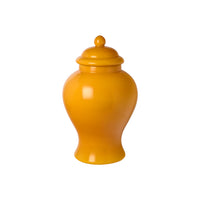 Vintage Peking Glass Urn in Yellow