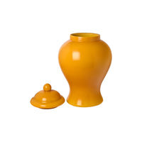 Vintage Peking Glass Urn in Yellow