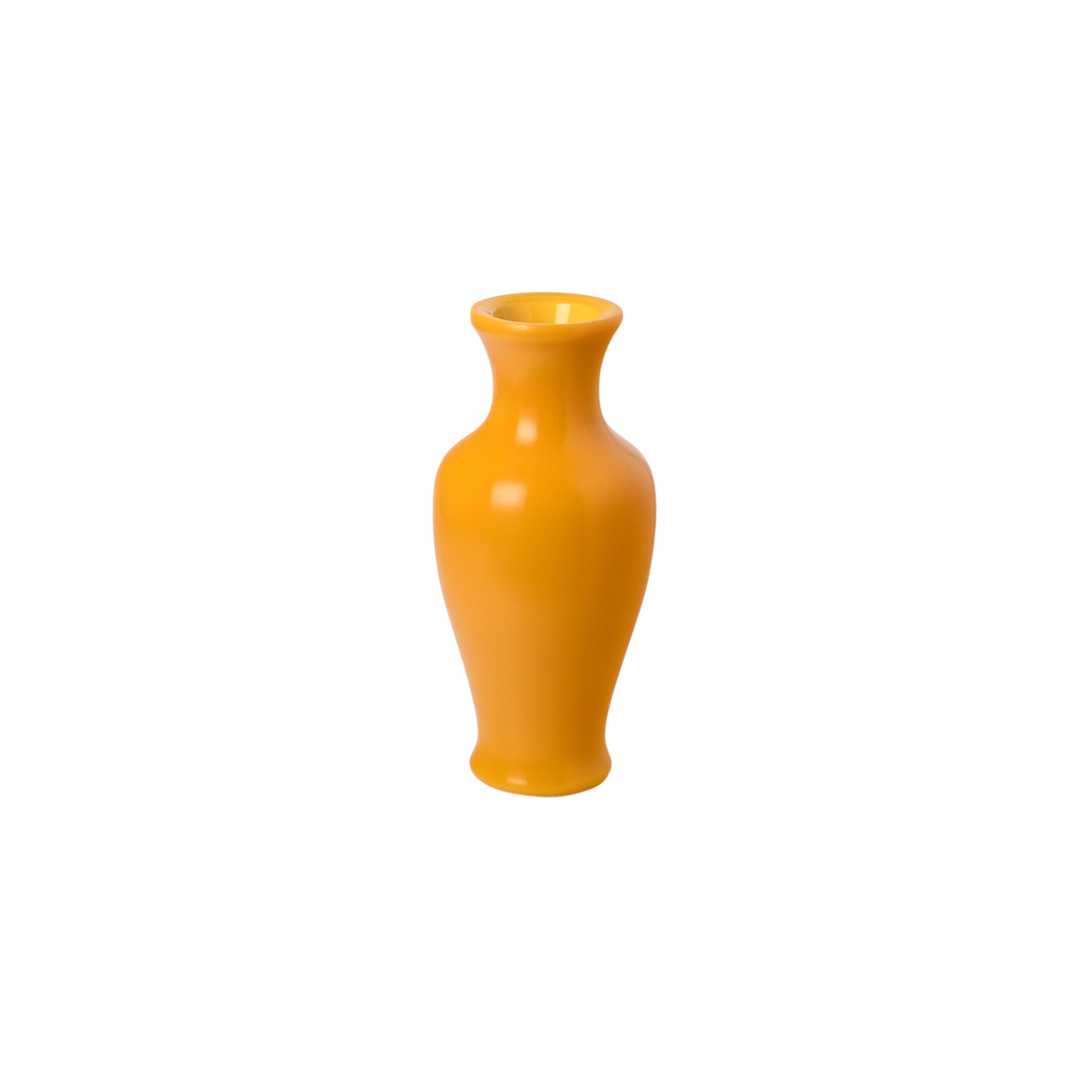 Set of 5 Vintage Peking Glass Vases in Yellow