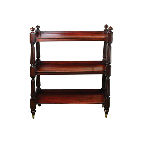 English Petite Mahogany Butler's Trolley