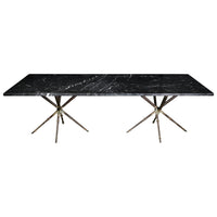 Pierre Lottier Brass, Iron and Marble Dining Table