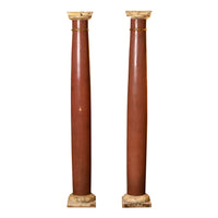Pair of 19th Century Faux Painted Columns