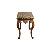 Rococo-Style Table with Faux Marble Top