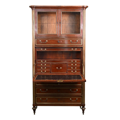 Fine French Directoire Mahogany Secretaire Abbattant