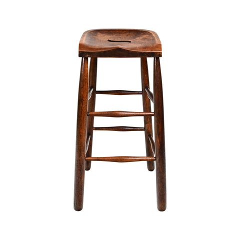 Tall Wooden Stool  with Slot in Seat