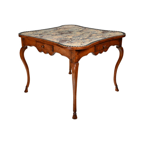 Antique Walnut French Game Table