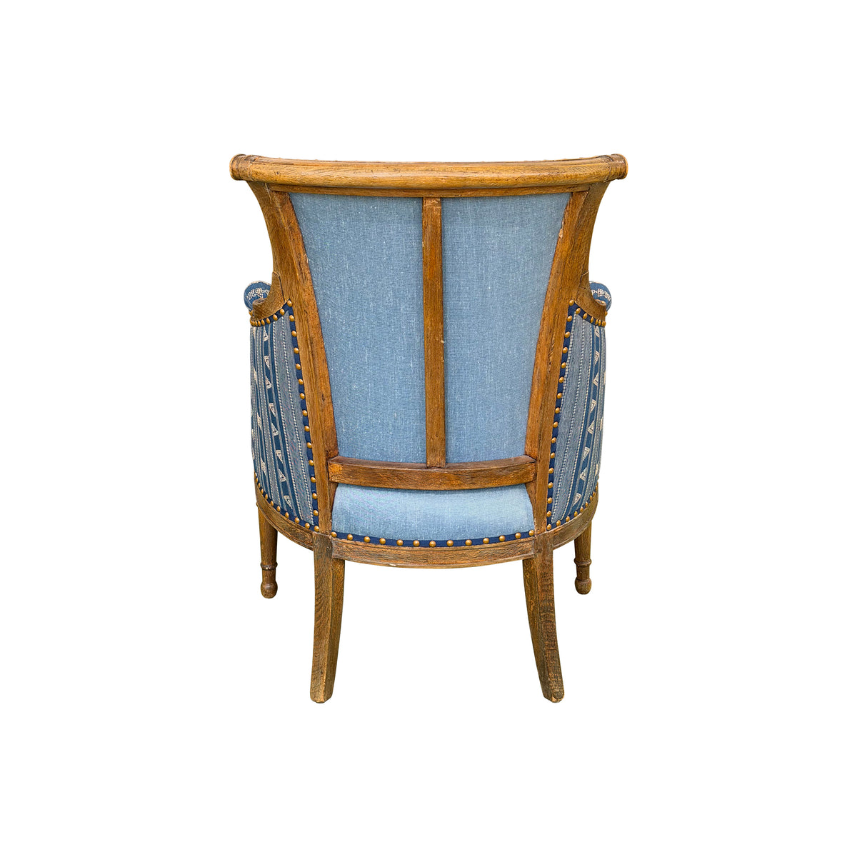 Vintage Louis XVI-Style Bergere with Scroll Back