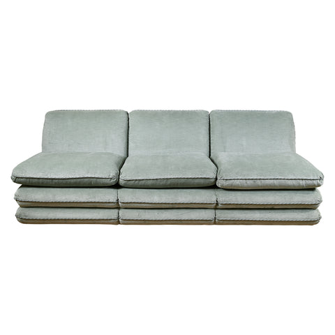 Vintage Stacked Pillow Banquette