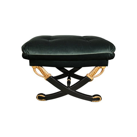 Vintage Oversized Regency-Style Gold and Gilt Stool