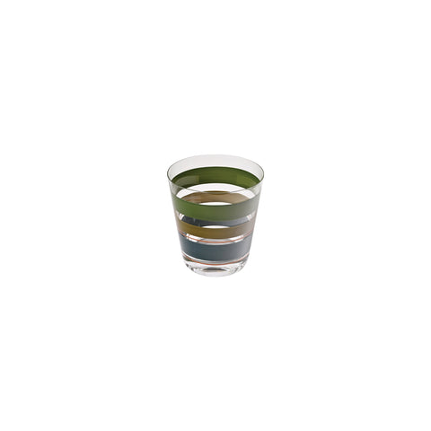 Set of Six KRB Stripes Old Fashioned Glasses