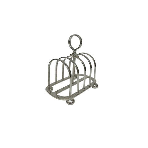 Vintage Toast Rack with Round Handle and Bun Feet