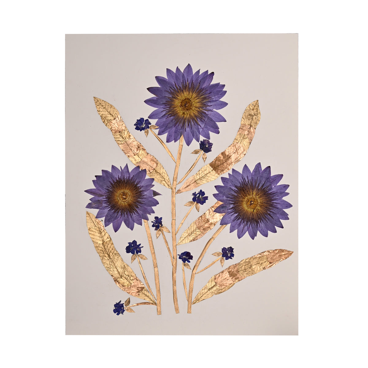 Marian McEvoy, Collage of Waterlily with Metallic Leaves