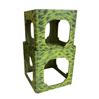 KRB Hand-Painted Cloud Stacking Table in Alligator Faux Tortoise