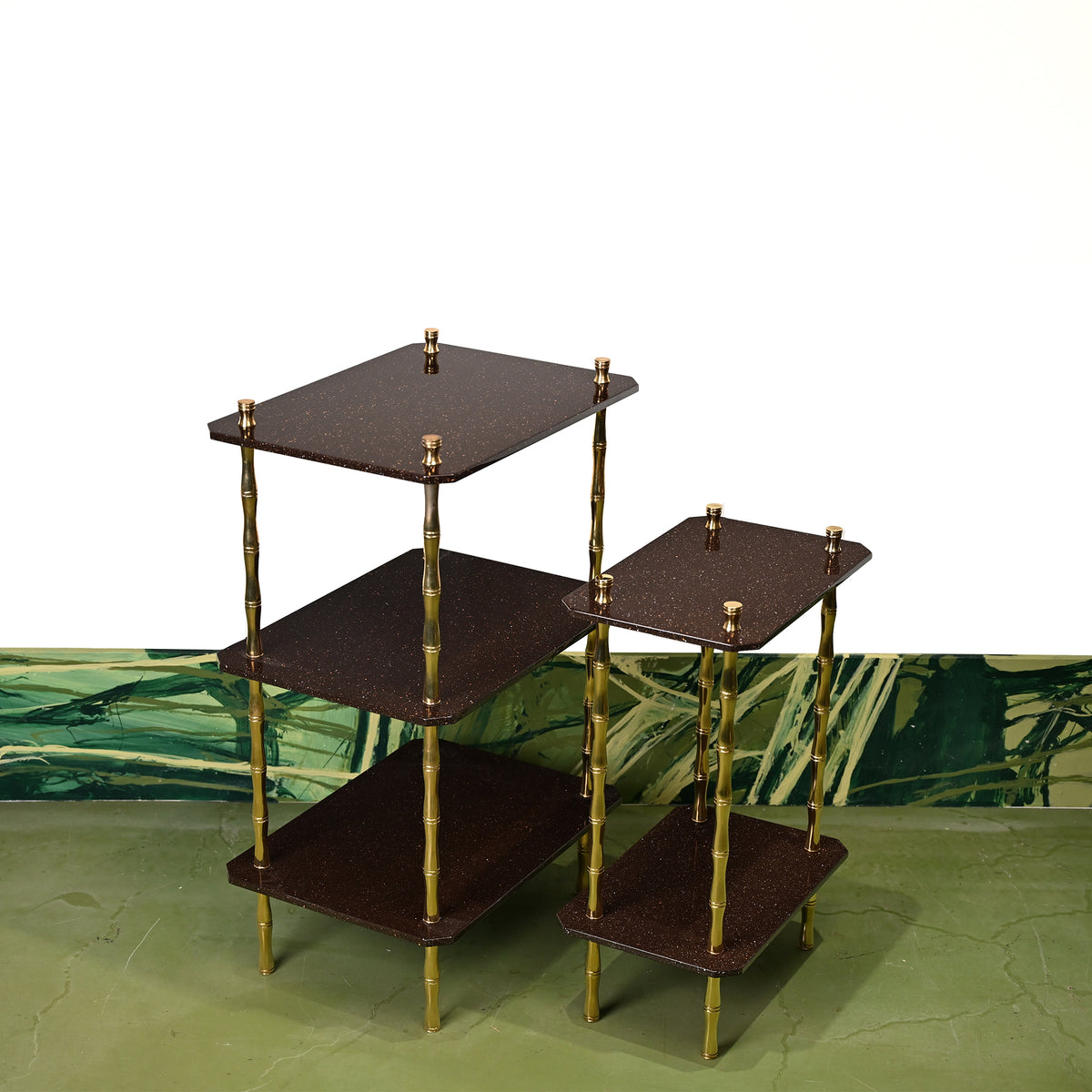 Freddie Two-Tier Table with Brass