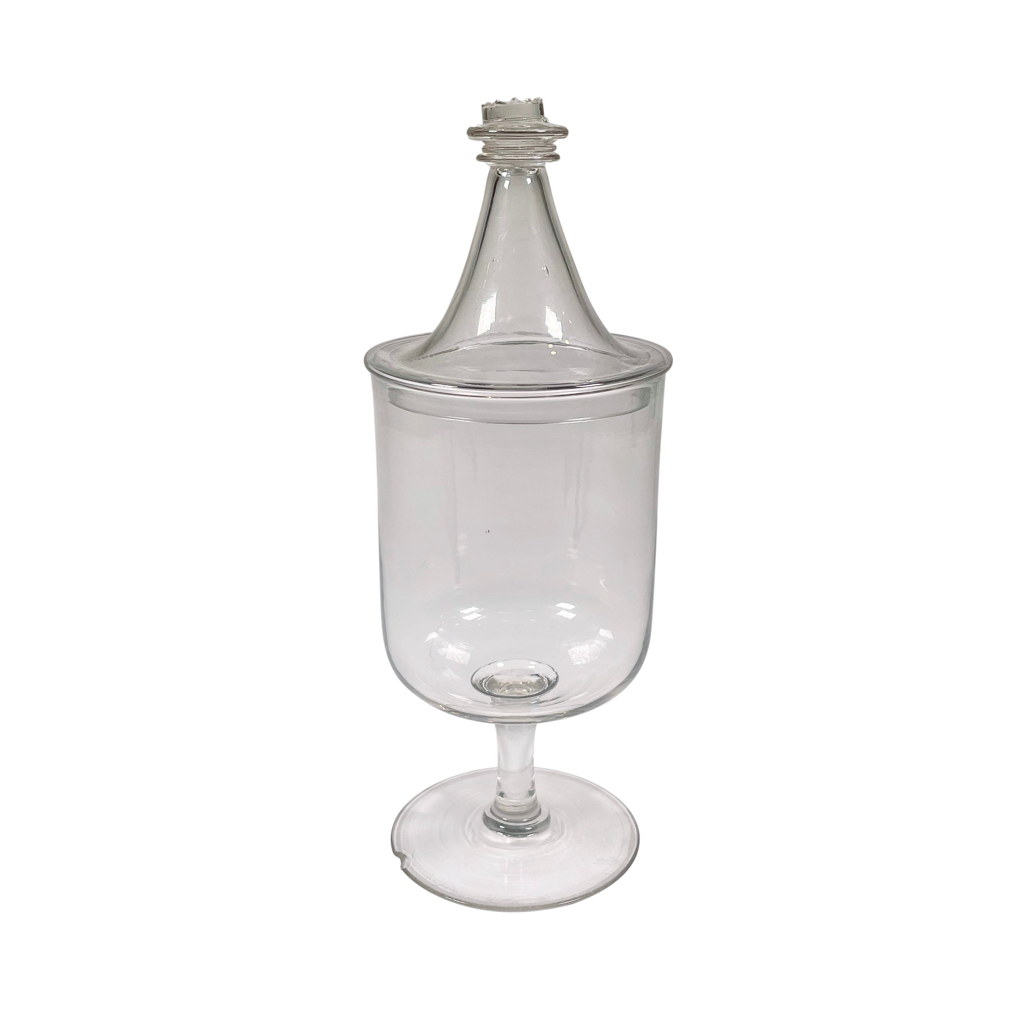 Medium 19th Century Blown Glass Covered Jar