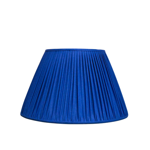 22" Linen Pleated Lampshade in Cobalt