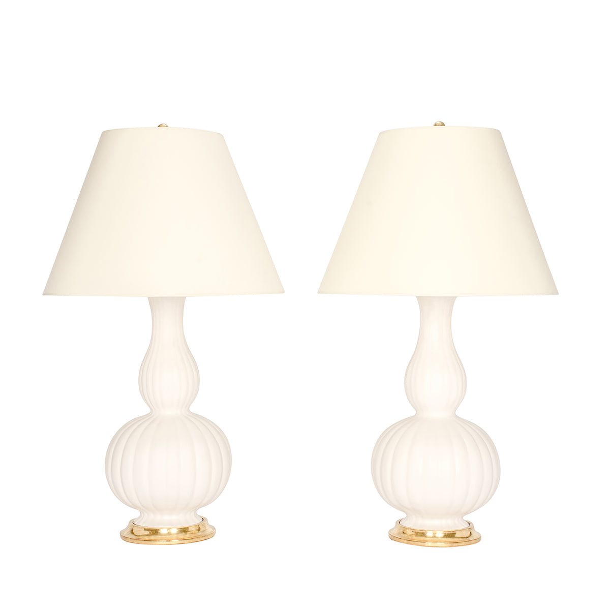 Pair of Suzanne Lamps in Matte White