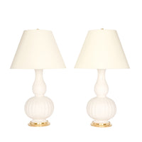 Pair of Suzanne Lamps in Matte White