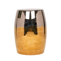 Garden Stool in Mixed Gold and Platinum Luster