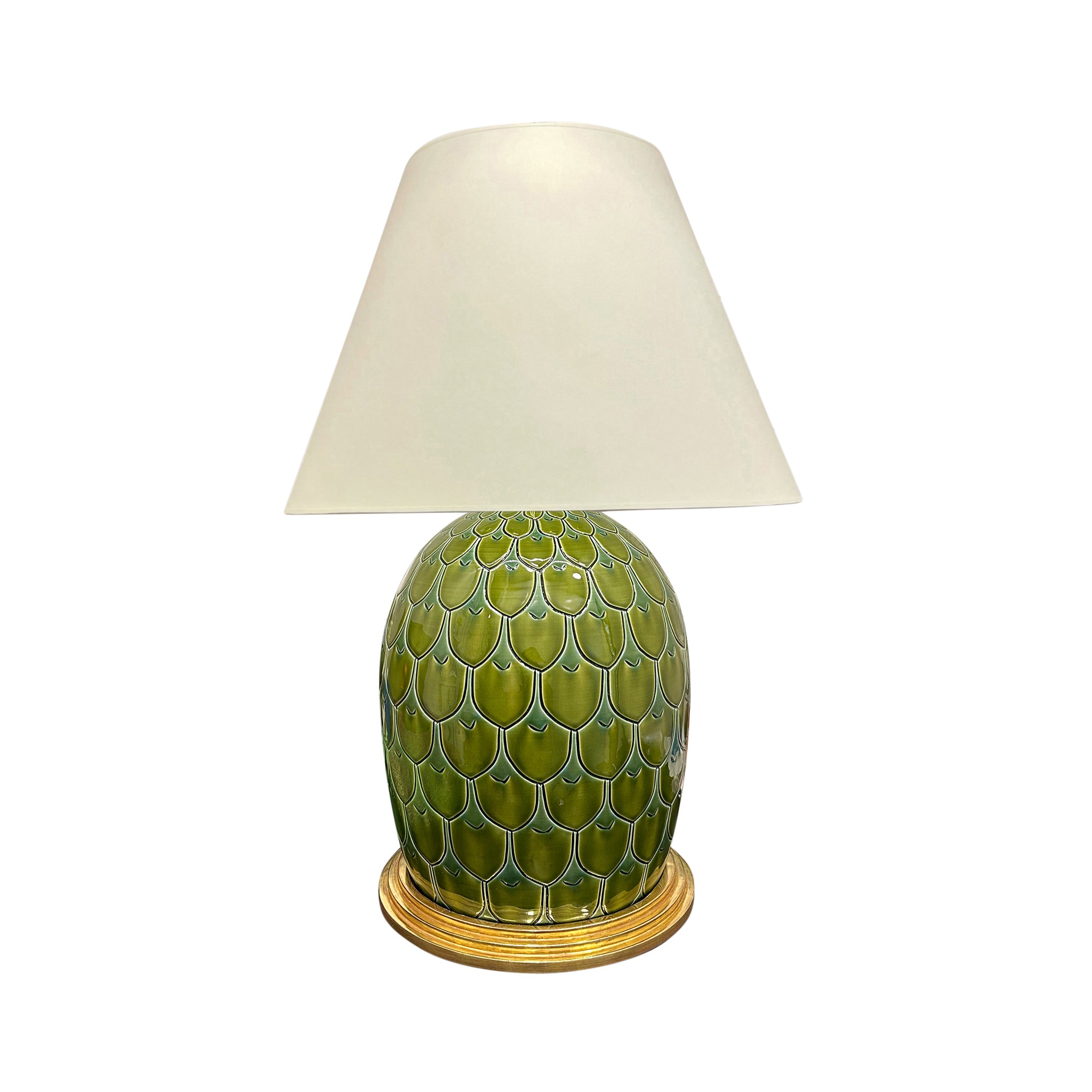 Kate Lamp in Spruce and Prussian Sgraffito