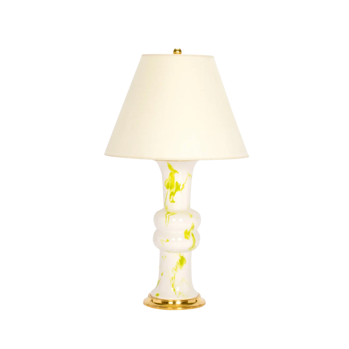 Medium Sophie Lamp in Lime Green Marble