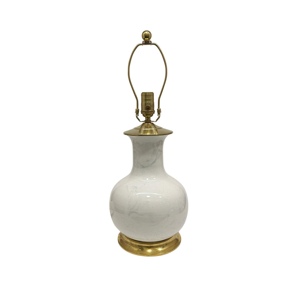 Medium William Lamp in Heather Grey Marble