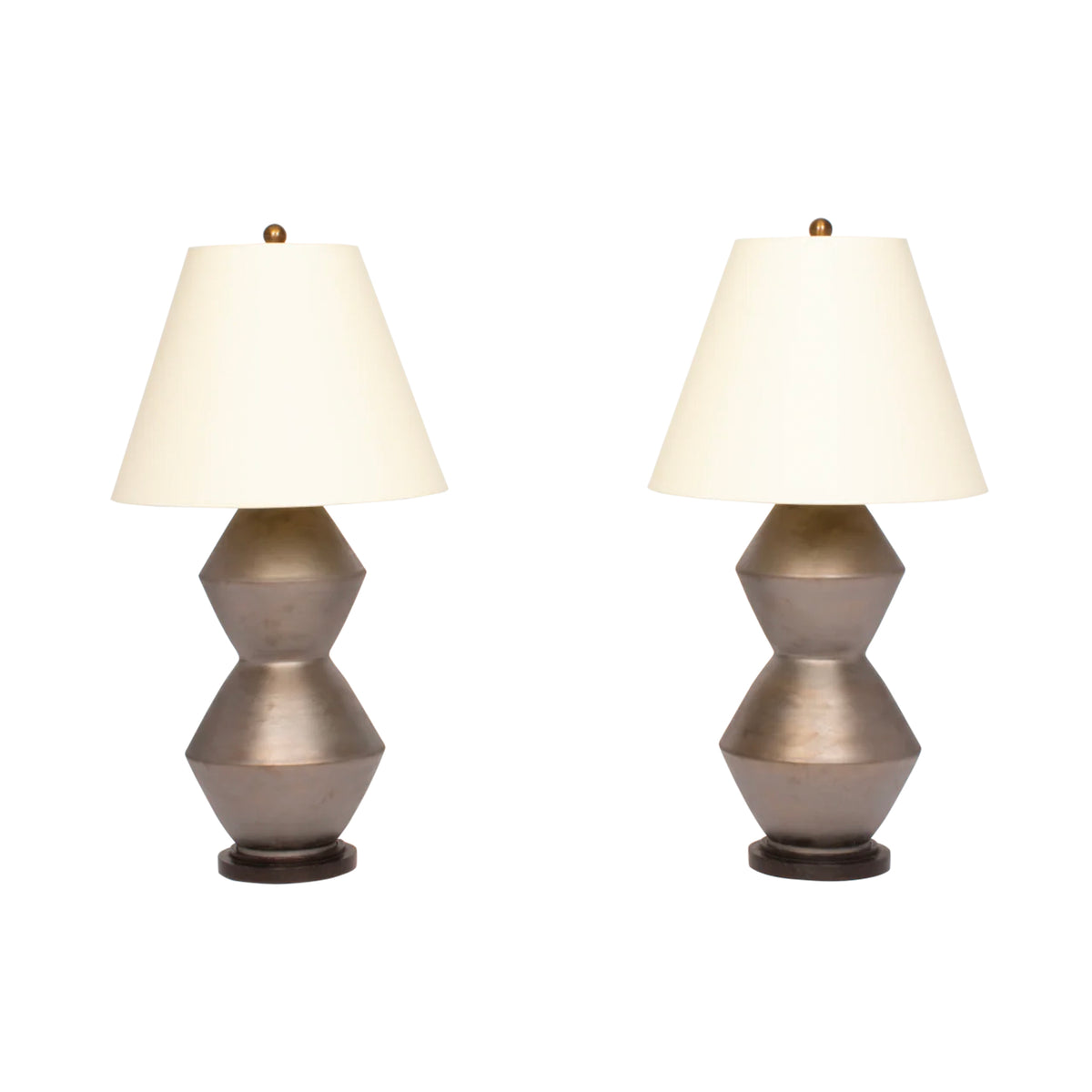 Pair of David Lamps in Matte Bronze
