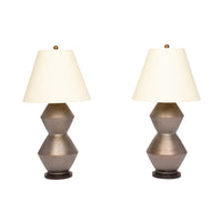 Pair of David Lamps in Matte Bronze