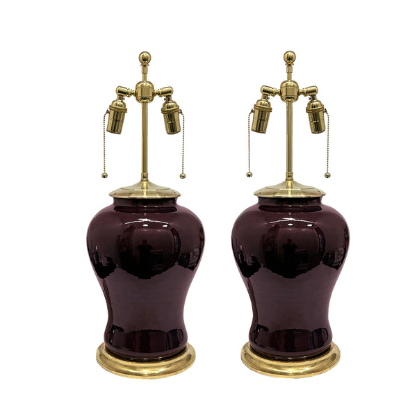 Pair of Douglas Lamps in Deep Purple – KRB