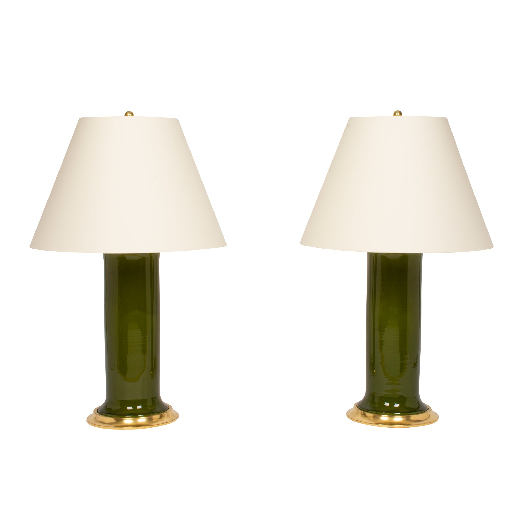 Pair of Large Patricia Lamps in Spruce