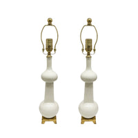 Pair of Small Hadley Lamps in Blanc de Chine