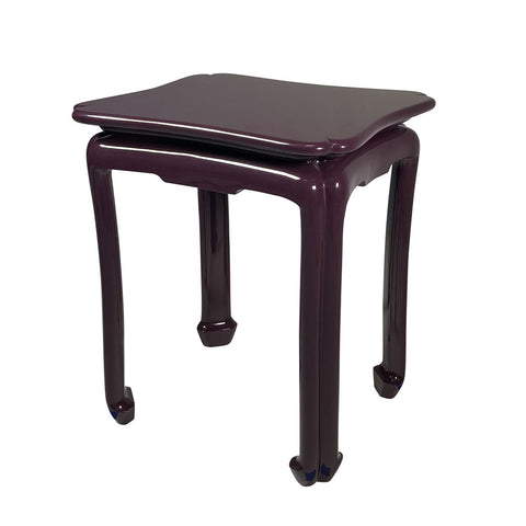 Floor Model I Chinoiserie Table in Aubergine