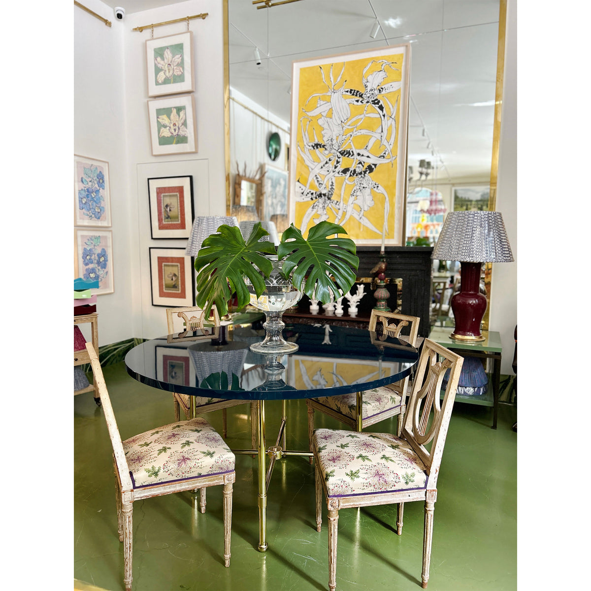 Christian Brechneff, Brassidium Gilded Urchin Orchid on Imperial Chinese Yellow I