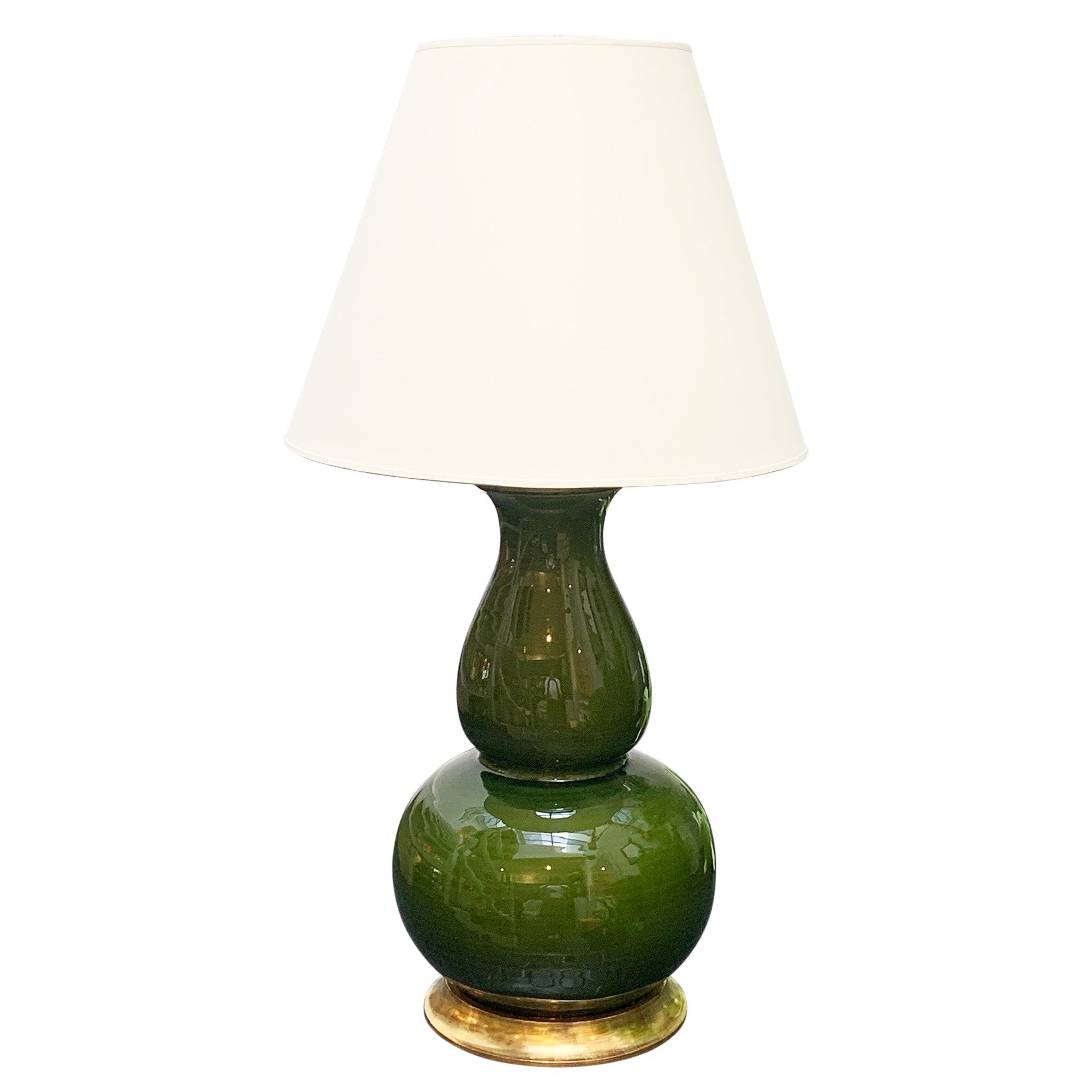 Hand-Thrown Double Gourd Lamp in Spruce