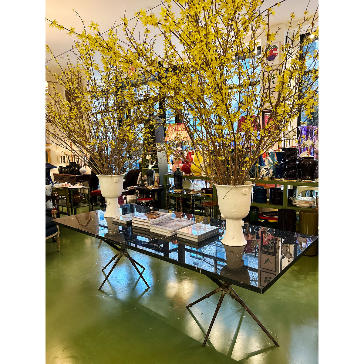 Pierre Lottier Brass, Iron and Marble Dining Table
