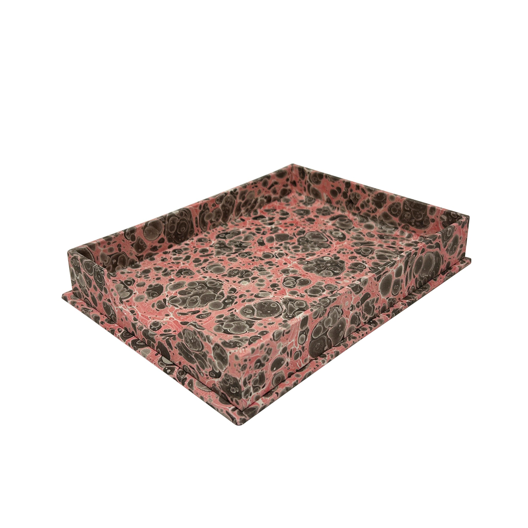 Hand-Marbled Paper-Covered Notepad Holder