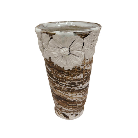 Marbleized Stoneware and Porcelain Vase